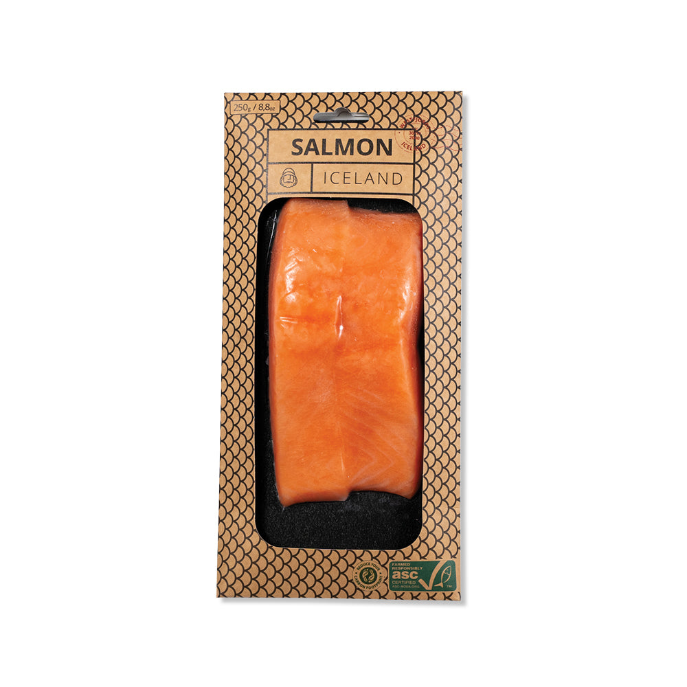 Salmon, 250gr - Skin on, boneless (Frozen)